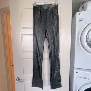 Zara Black Hi-Rise Legging Sz S (26 MEX) - Leather-like Material